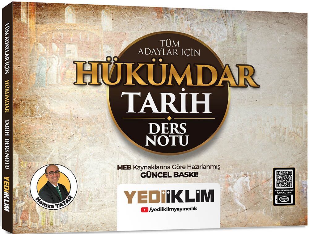 Yediiklim Yayınları 2026 Tüm Adaylar İçin Hükümdar Tarih Ders Notu - Yediiklim Yayınları kitap kapağı