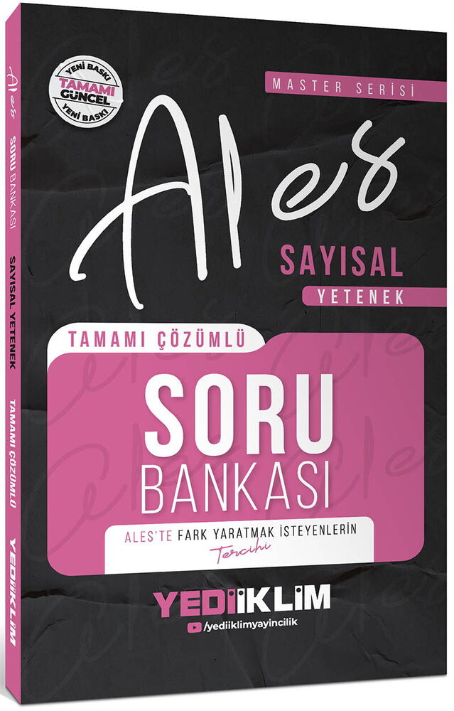 Yediiklim Yayınları 2026 ALES Sözel Yetenek Tamamı Çözümlü Soru Bankası - Yediiklim Yayınları kitap kapağı