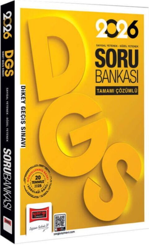 Yargı Yayınları 2026 DGS Sayısal Sözel Yetenek Tamamı Çözümlü Soru Bankası - Yargı Yayınları kitap kapağı