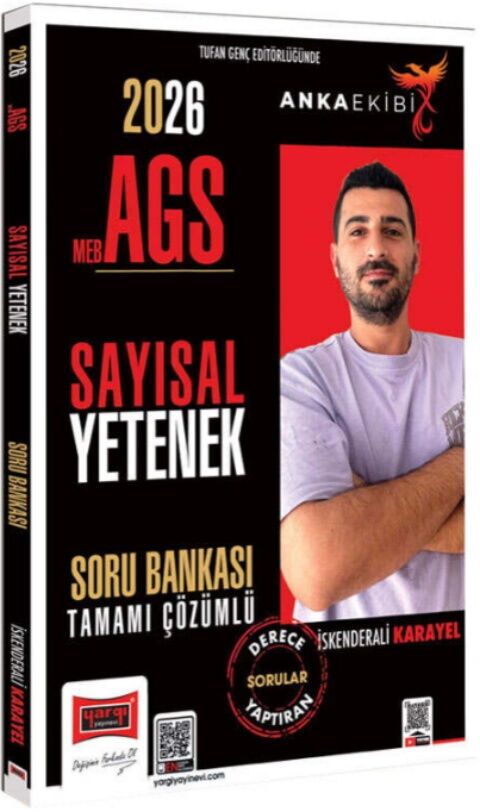 Yargı Yayınları 2026 MEB AGS Anka Ekibi Sayısal Yetenek Tamamı Çözümlü Soru Bankası - Yargı Yayınları kitap kapağı