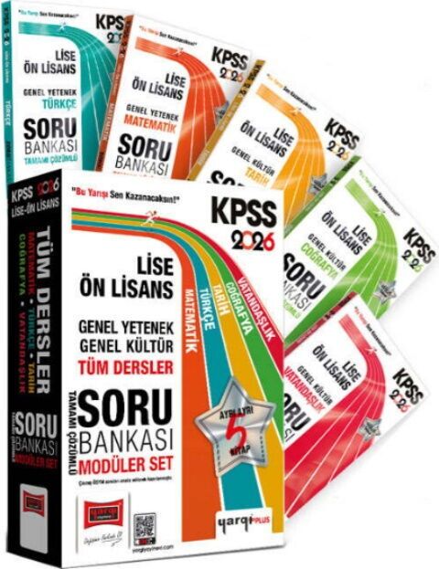 Yargı Yayınları 2026 KPSS Lise Ön Lisans GK GY Tüm Dersler Tamamı Çözümlü Modüler Soru Bankası Seti - Yargı Yayınları kitap kapağı