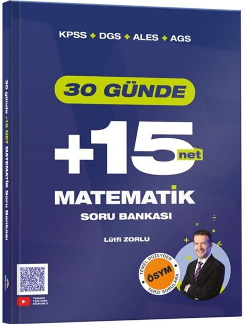 Zorlu Eğitim KPSS DGS ALES AGS 30 Günde Matematik +15 Net Soru Bankası - Zorlu Eğitim kitap kapağı