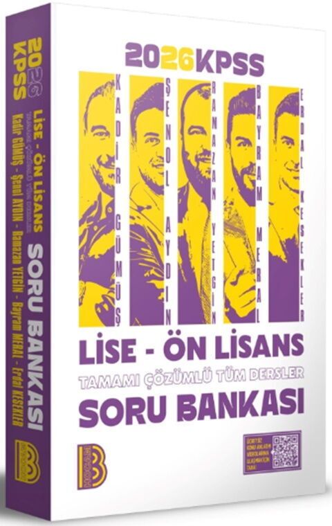 Benim Hocam 2026 KPSS Lise Ön Lisans Tüm Dersler Tamamı Çözümlü Soru Bankası - Benim Hocam Yayınları kitap kapağı