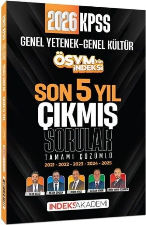 2026 KPSS Genel Yetenek Genel Kültür ÖSYM nin İndeksi Son 5 Yıl Çıkmış Sorular - İndeks Akademi kitap kapağı
