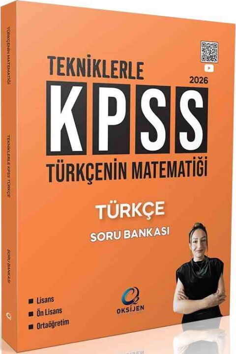 2026 KPSS Türkçenin Matematiği Türkçe Soru Bankası - Oksijen Yayınları kitap kapağı