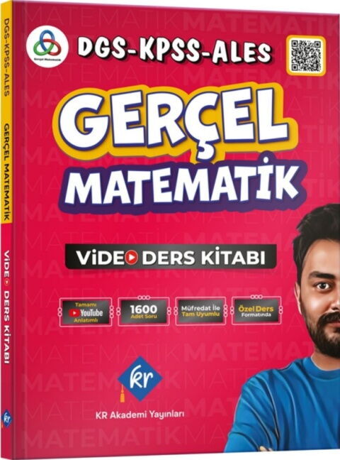 DGS KPSS ALES Gerçel Matematik Video Ders Kitabı - KR Akademi kitap kapağı