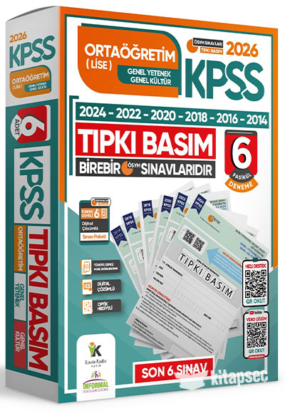 2026 KPSS Ortaöğretim-Lise ÖSYM Çıkmış Soru Tıpkı Basım 6lı Deneme Paketi TG Dijital Çözümlü - İnformal Yayınları kitap kapağı