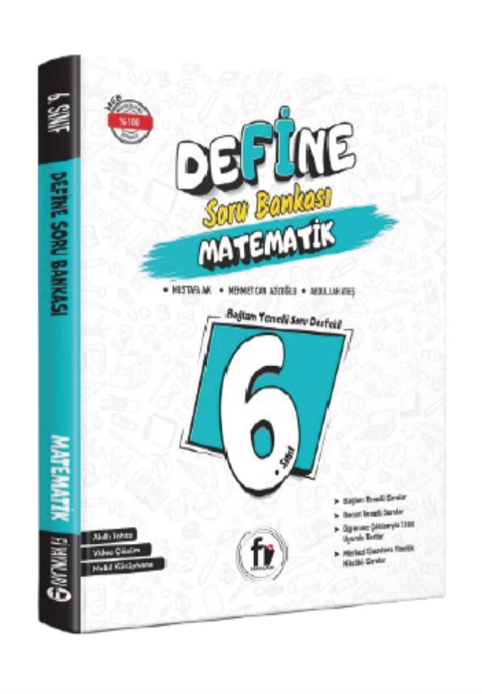 Fi Yayınları 6. Sınıf Define Matematik Soru Bankası (yeni Ürün) - Fi Yayınları kitap kapağı