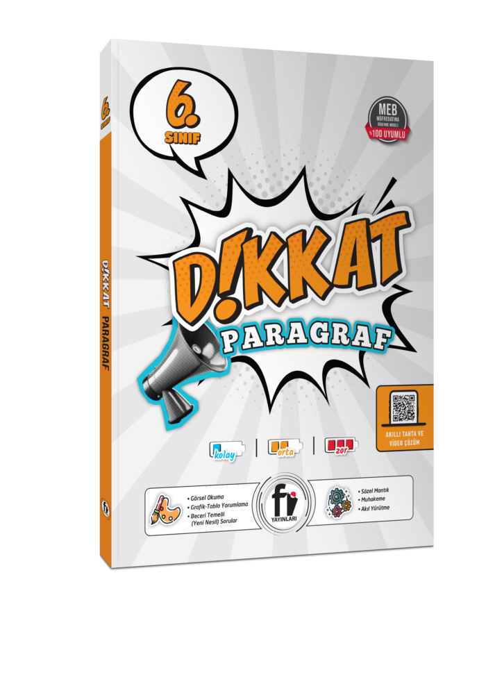 Fi Yayınları 6. Sınıf Dikkat Paragraf Soru Bankası - Fi Yayınları kitap kapağı