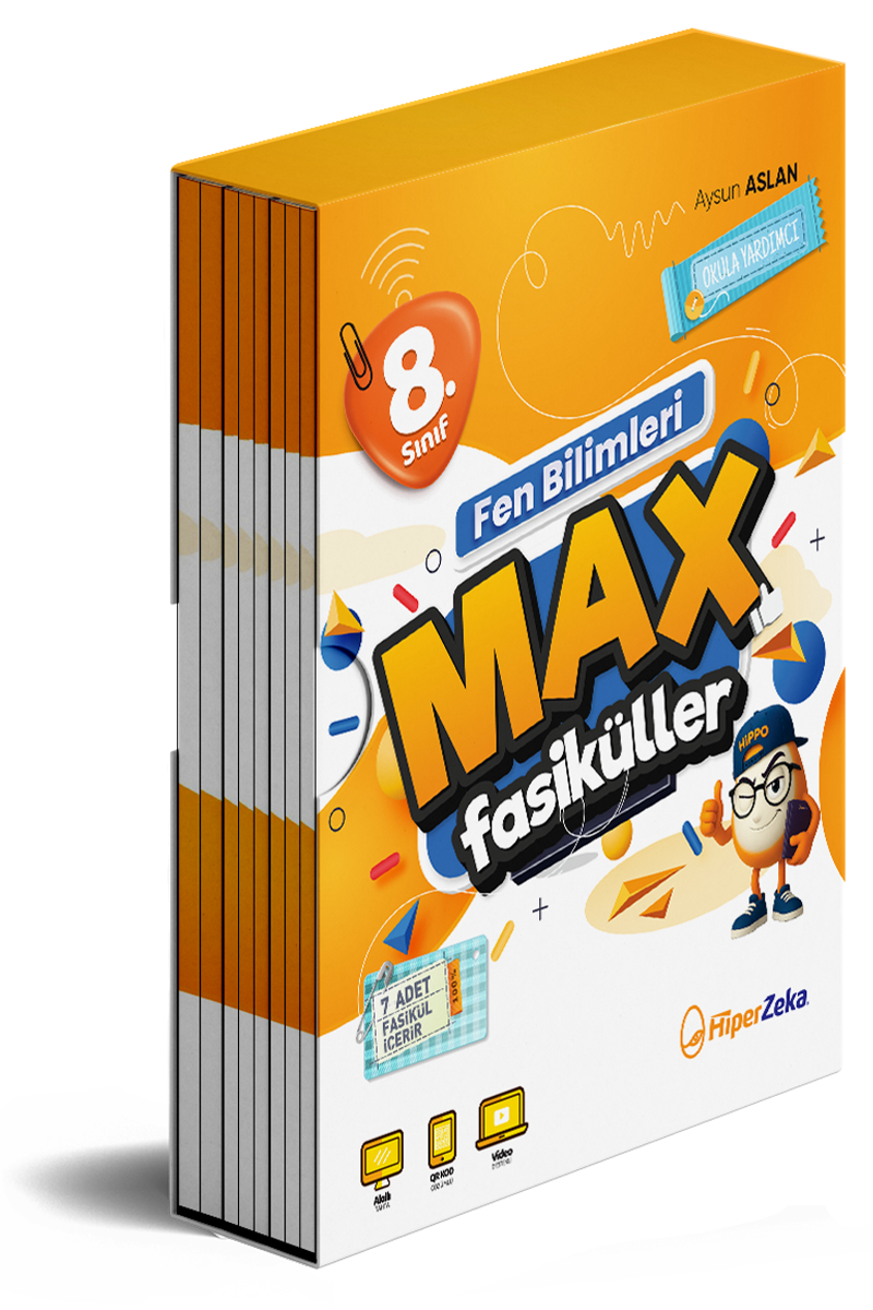 HİPER ZEKA YAYINLARI 8. Sınıf MAX Fen Bilimleri Fasiküller - HİPER ZEKA YAYINLARI kitap kapağı
