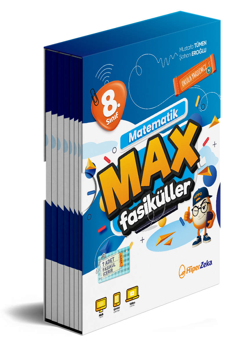 HİPER ZEKA YAYINLARI 8. Sınıf MAX Matematik Fasiküller - HİPER ZEKA YAYINLARI kitap kapağı