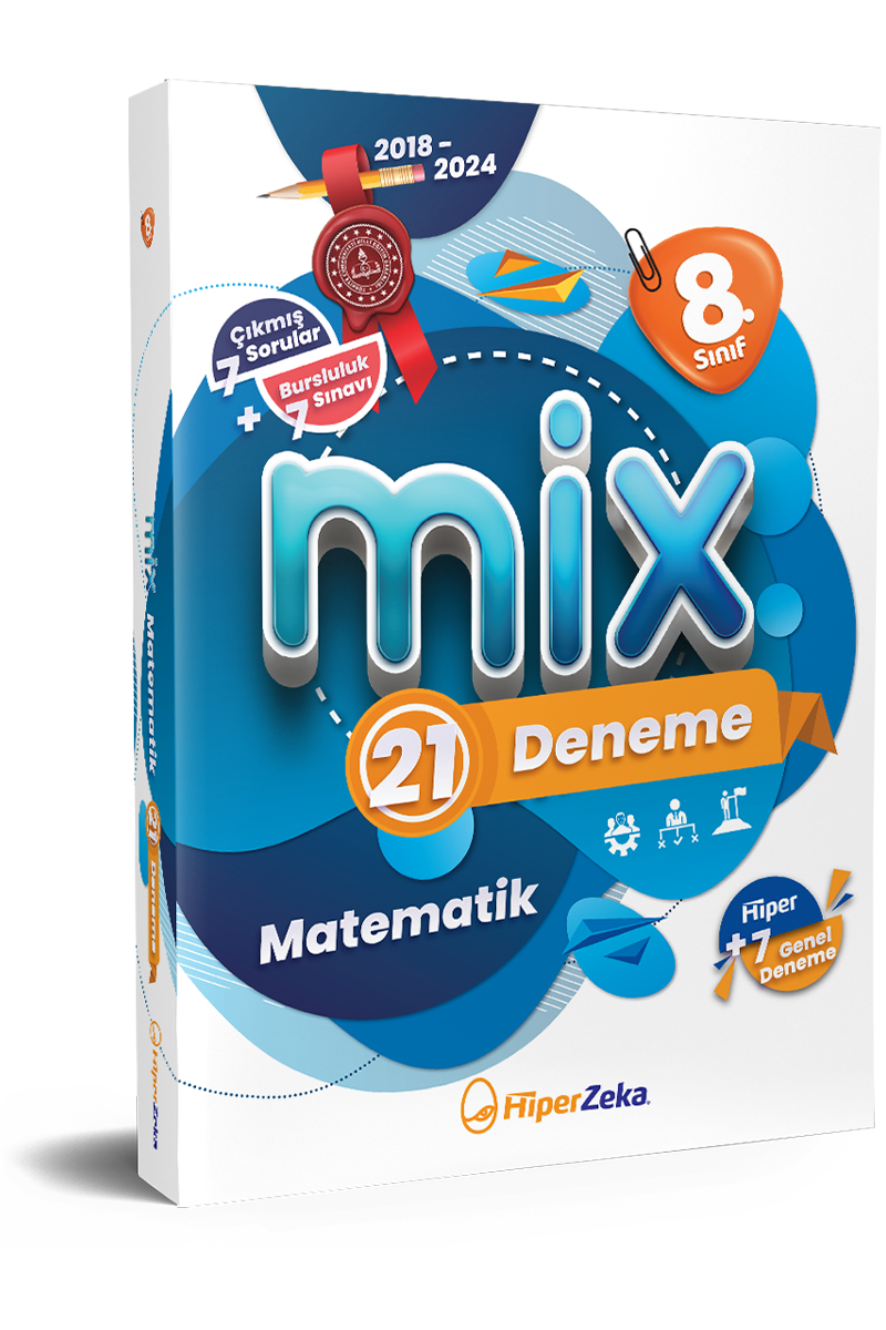 HİPER ZEKA YAYINLARI 8. Sınıf MİX Matematik 21 Deneme - HİPER ZEKA YAYINLARI kitap kapağı
