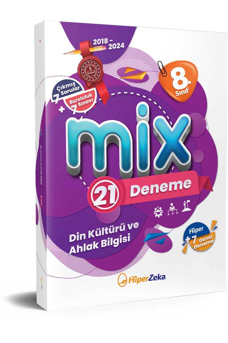 HİPER ZEKA YAYINLARI 8. Sınıf MİX T.C. Din Kültürü ve Ahlak Bilgisi 21 Deneme - HİPER ZEKA YAYINLARI kitap kapağı