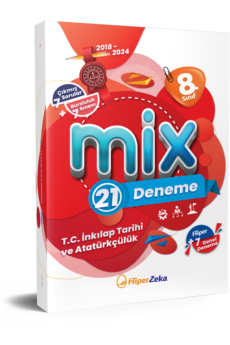 HİPER ZEKA YAYINLARI 8. Sınıf MİX T.C. İnkılap Tarihi ve Atatürkçülük 21 Deneme - HİPER ZEKA YAYINLARI kitap kapağı