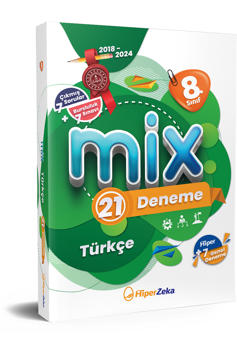 HİPER ZEKA YAYINLARI 8. Sınıf MİX Türkçe 21 Deneme - HİPER ZEKA YAYINLARI kitap kapağı