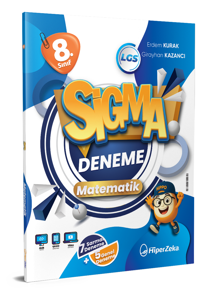 HİPER ZEKA YAYINLARI 8. Sınıf Sigma Matematik Deneme | 7 Sarmal & 5 Genel - HİPER ZEKA YAYINLARI kitap kapağı