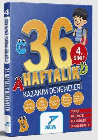 Pruva Akademi Yayınları 4. Sınıf 36 Haftalık Deneme - Pruva Akademi Yayınları kitap kapağı