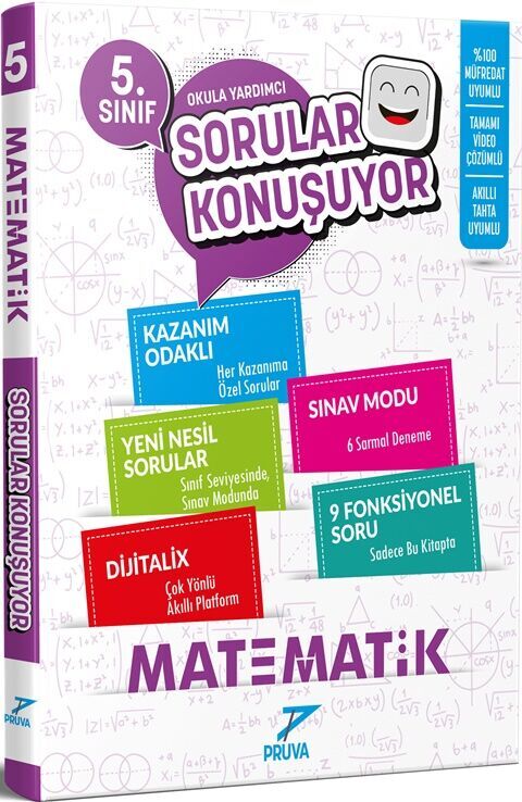 Pruva Akademi Yayınları 5. Sınıf Sorular Konuşuyor Soru Bankası Matematik - Pruva Akademi Yayınları kitap kapağı