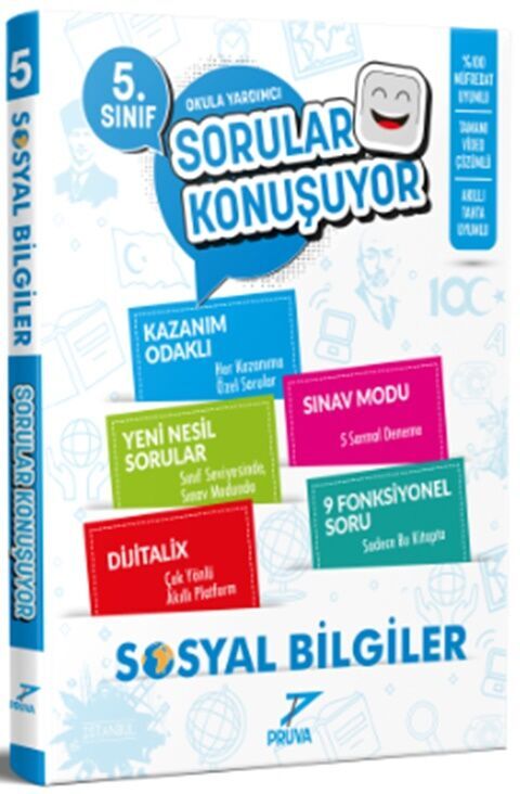 Pruva Akademi Yayınları 5. Sınıf Sorular Konuşuyor Soru Bankası Sosyal Bilgiler - Pruva Akademi Yayınları kitap kapağı