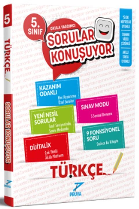 Pruva Akademi Yayınları 5. Sınıf Sorular Konuşuyor Soru Bankası Türkçe - Pruva Akademi Yayınları kitap kapağı