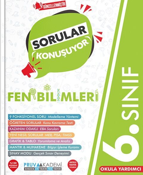 Pruva Akademi Yayınları 6. Sınıf Sorular Konuşuyor Soru Bankası Fen Bilimleri - Pruva Akademi Yayınları kitap kapağı