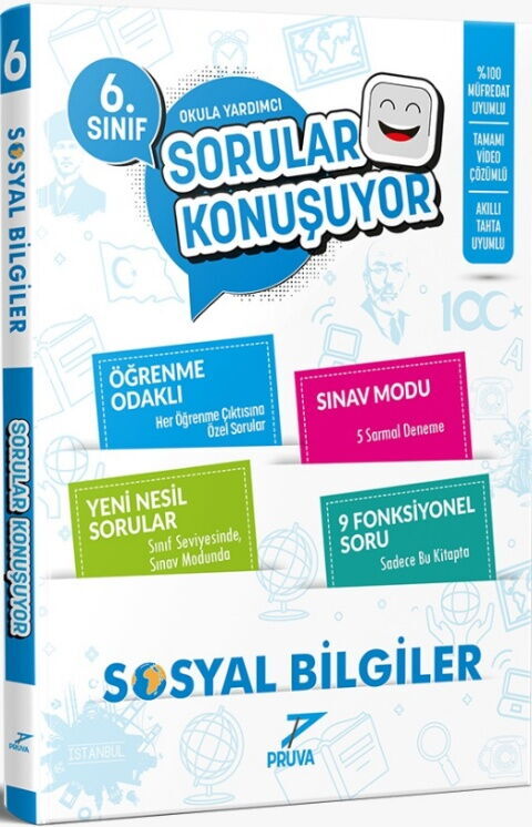 Pruva Akademi Yayınları 6. Sınıf Sorular Konuşuyor Soru Bankası Sosyal Bilgiler - Pruva Akademi Yayınları kitap kapağı