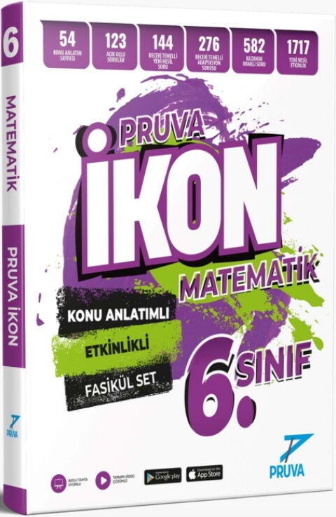 Pruva Akademi Yayınları 6. Sınıf İkon Konu Anlatımlı Etkinlikli Föy Matematik - Pruva Akademi Yayınları kitap kapağı