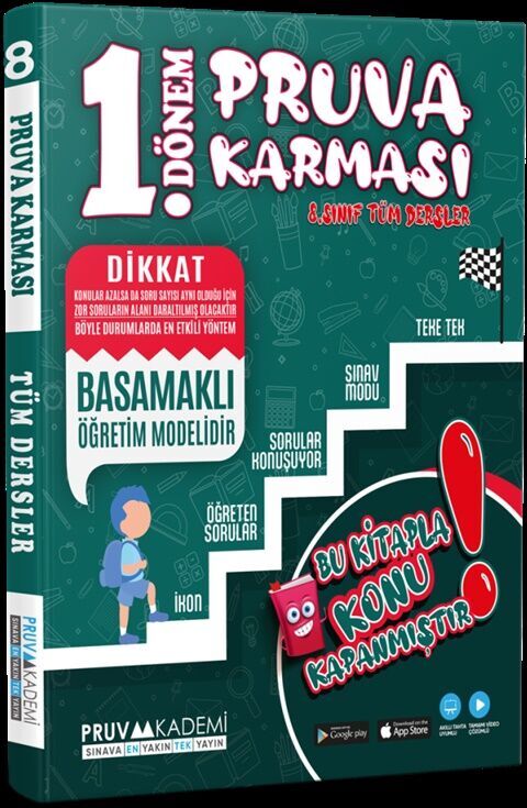 8. Sınıf 1. Dönem Pruva Karması Soru Bankası - Pruva Akademi Yayınları kitap kapağı