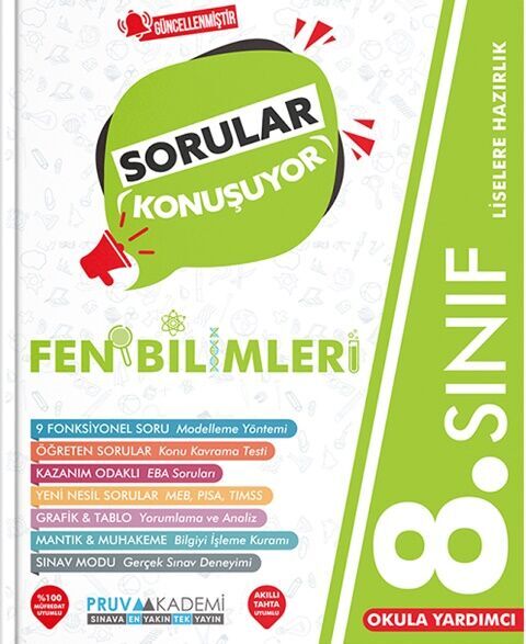 Pruva Akademi Yayınları 8. Sınıf Sorular Konuşuyor Soru Bankası Fen Bilimleri - Pruva Akademi Yayınları kitap kapağı