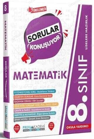 Pruva Akademi Yayınları 8. Sınıf Sorular Konuşuyor Soru Bankası Matematik - Pruva Akademi Yayınları kitap kapağı