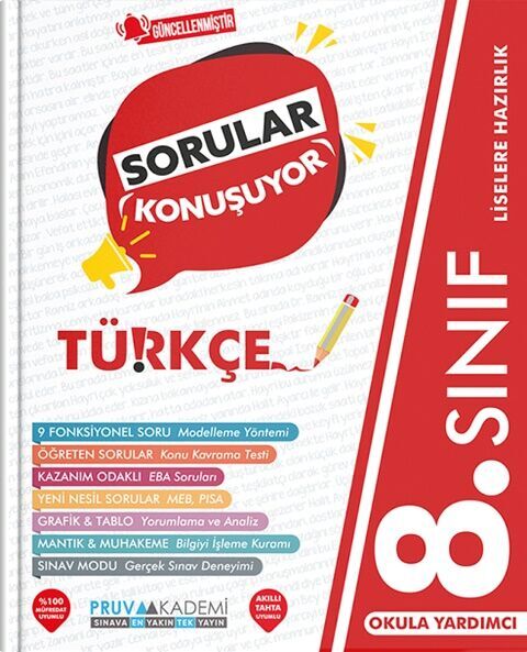 Pruva Akademi Yayınları 8. Sınıf Sorular Konuşuyor Soru Bankası Türkçe - Pruva Akademi Yayınları kitap kapağı