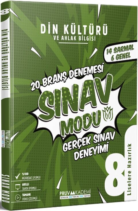 Pruva Akademi Yayınları 8. Sınıf Sınav Modu Branş Denemesi Din Kültürü - Pruva Akademi Yayınları kitap kapağı