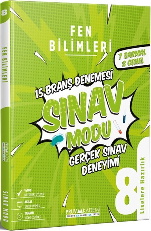 Pruva Akademi Yayınları 8. Sınıf Sınav Modu Branş Denemesi Fen Bilimleri - Pruva Akademi Yayınları kitap kapağı
