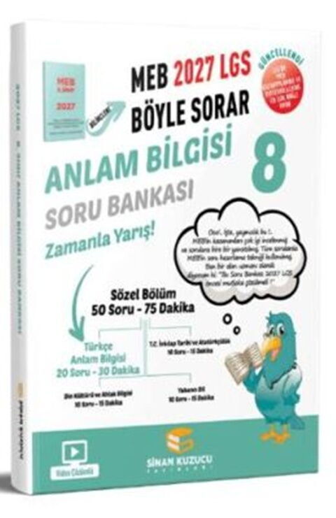 Sinan Kuzucu Yayınları 8. Sınıf Anlam Bilgisi Soru Bankası - Sinan Kuzucu Yayınları kitap kapağı