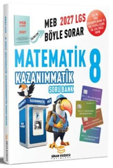 Sinan Kuzucu Yayınları 8. Sınıf Kazanımmatik Matematik Soru Bankası - Sinan Kuzucu Yayınları kitap kapağı