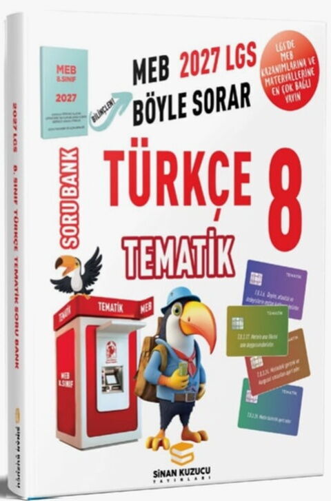 Sinan Kuzucu Yayınları 8. Sınıf Tematik Türkçe Soru Bankası - Sinan Kuzucu Yayınları kitap kapağı