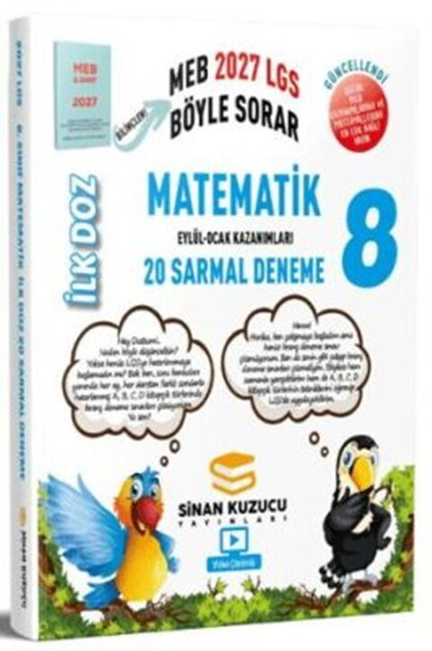 Sinan Kuzucu Yayınları 8. Sınıf İLK DOZ Matematik Sarmal Deneme - Sinan Kuzucu Yayınları kitap kapağı