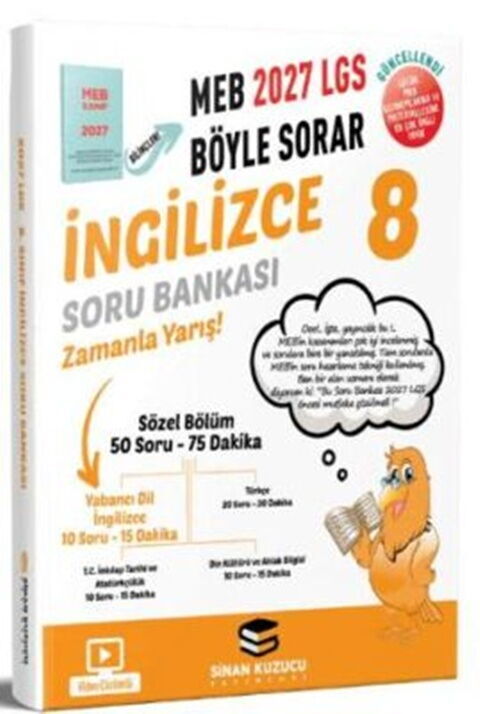 Sinan Kuzucu Yayınları 8. Sınıf İngilizce Soru Bankası - Sinan Kuzucu Yayınları kitap kapağı