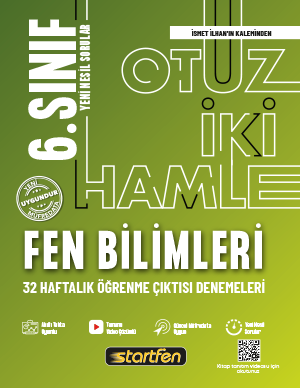 Startfen Yayınları 6. Sınıf Fen Bilimleri 32 Deneme Haftalık Kazanım Denemeleri - Startfen Yayınları kitap kapağı
