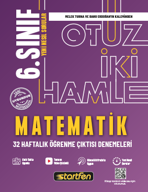 Startfen Yayınları 6. Sınıf Matematik 32 Hamle Haftalık Kazanım Denemeleri Yeni Baskı Bağlam Temelli - Startfen Yayınları kitap kapağı
