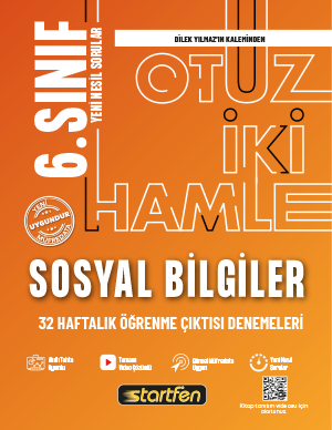 Startfen Yayınları 6. Sınıf Sosyal Bilgiler 32 Deneme Haftalık Kazanım Denemeleri - Startfen Yayınları kitap kapağı