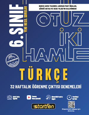 Startfen Yayınları 6. Sınıf Türkçe 32 Hamle Haftalık Kazanım Denemeleri - Startfen Yayınları kitap kapağı