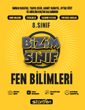 Startfen Yayınları 8. Sınıf Bizim Sınıf Fen Bilimleri Etkinlikli Soru Bankası - Startfen Yayınları kitap kapağı