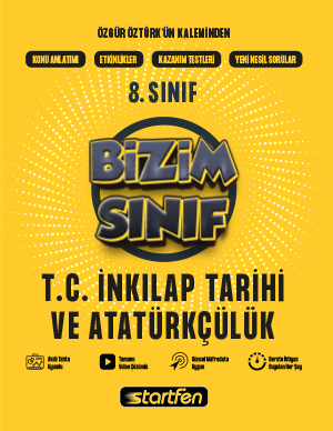 Startfen Yayınları 8. Sınıf Bizim Sınıf İnkılap Tarihi Etkinlikli Soru Bankası - Startfen Yayınları kitap kapağı