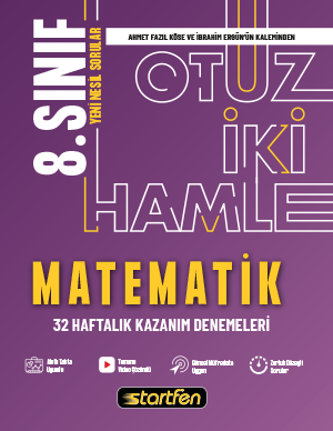 Startfen Yayınları 8. Sınıf Matematik 32 Hamle Haftalık Kazanım Denemeleri - Startfen Yayınları kitap kapağı