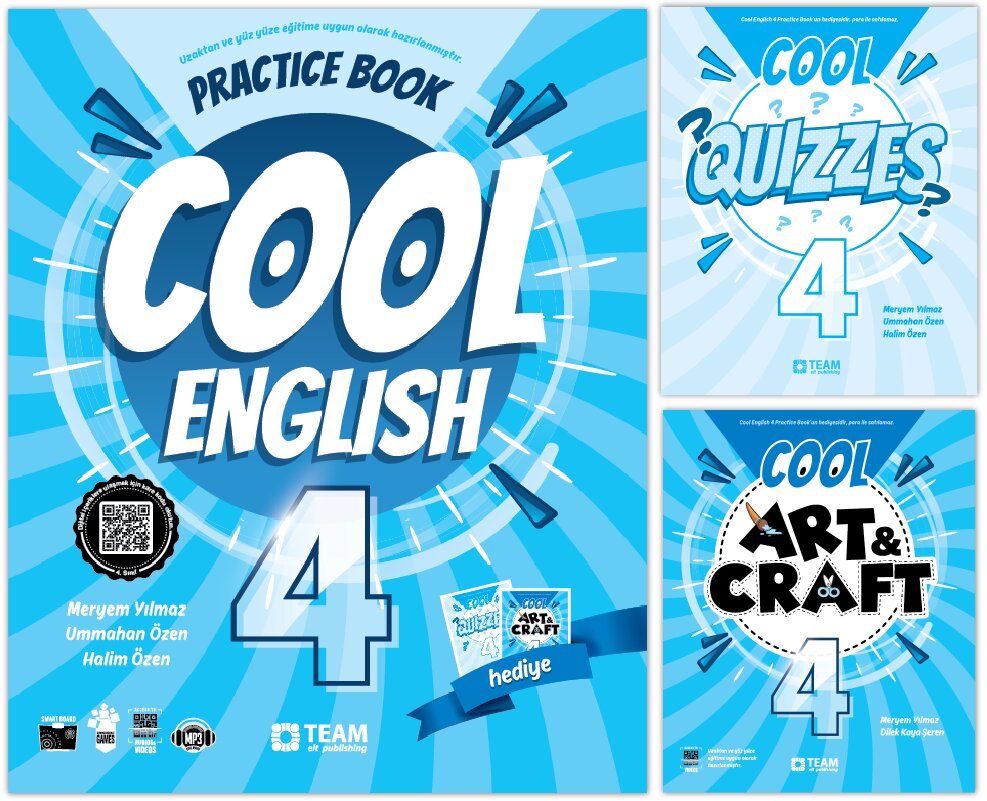 Team Elt Publishing Cool English 4 Practice Book (+Cool Art&Craft 4 +QUIZZES) - Team Elt Publishing kitap kapağı