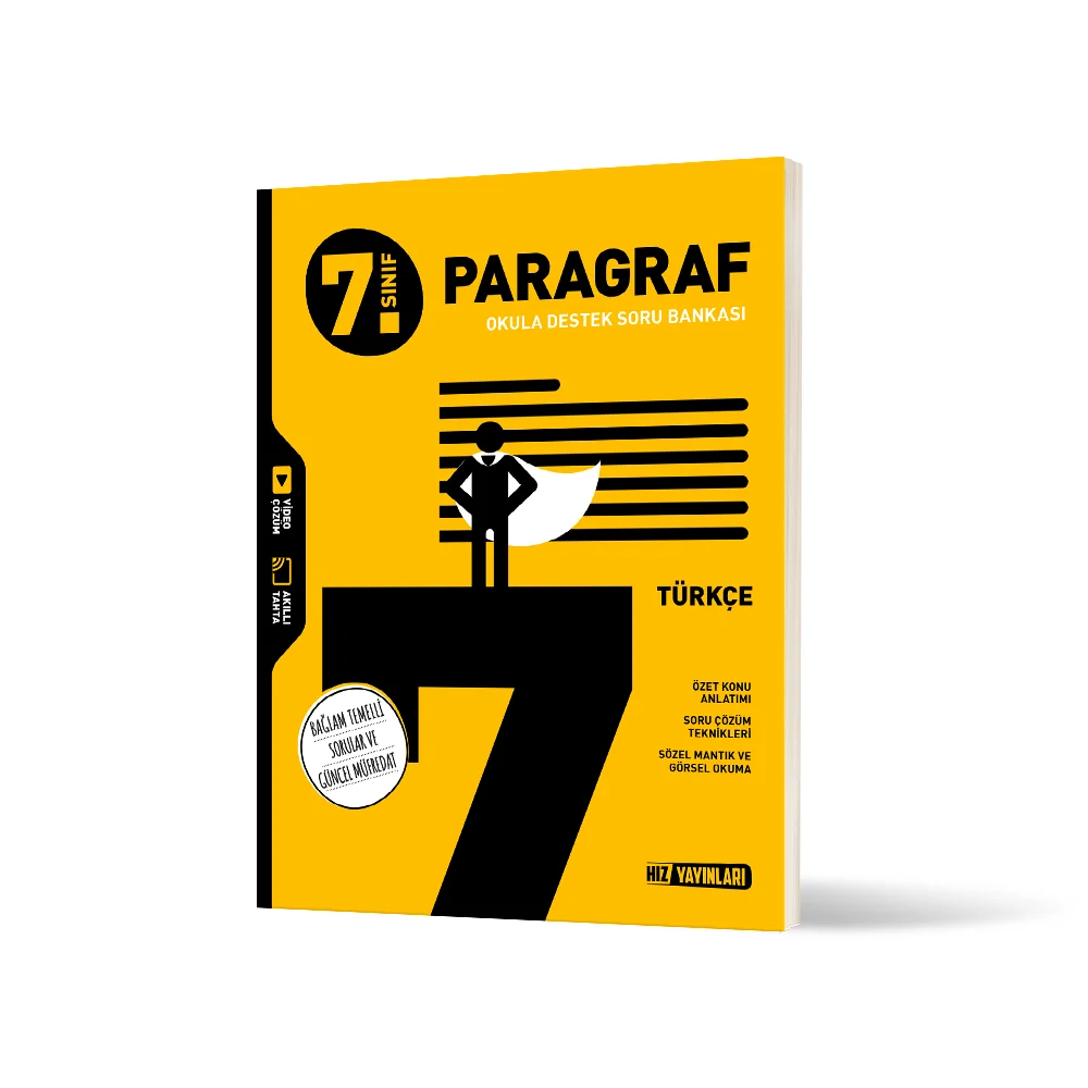 7. Sınıf Türkçe Paragraf Soru Bankası - Hız Yayınları kitap kapağı