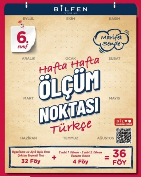 6. Sınıf Türkçe Ölçüm Noktası - BİLFEN YAYINCILIK kitap kapağı