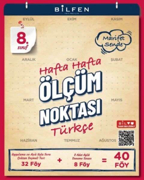 8. Sınıf Türkçe Ölçüm Noktası - BİLFEN YAYINCILIK kitap kapağı
