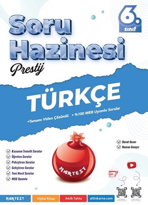 6. Sınıf Türkçe Prestij Soru Hazinesi - Nartest Yayınevi kitap kapağı